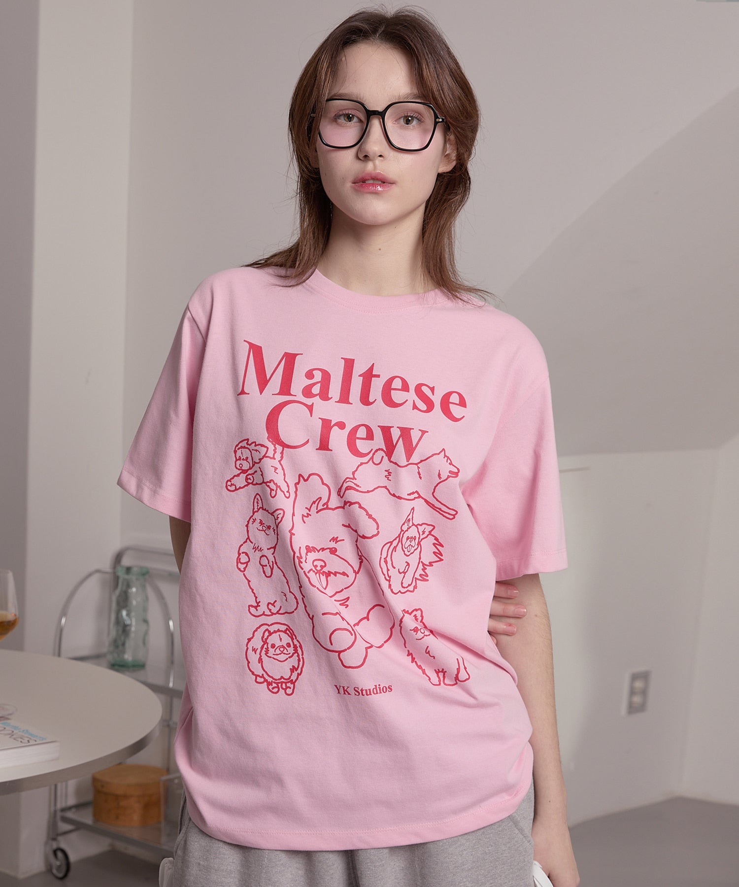 ◆Wai Kei◆ Cloud illustration short sleeve t-shirt navy Designer fashion, Seoul-fully created | W Concept