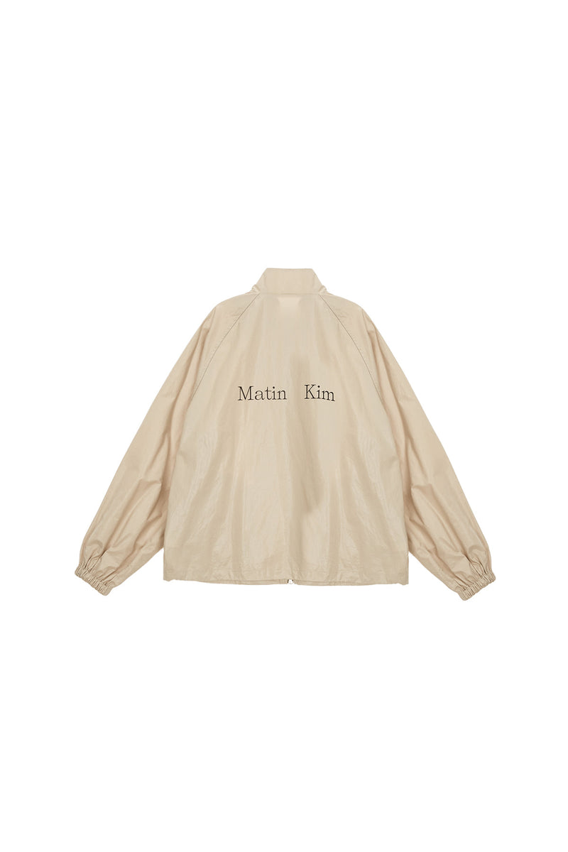 Matin Kim Logo Coating Jumper Beige