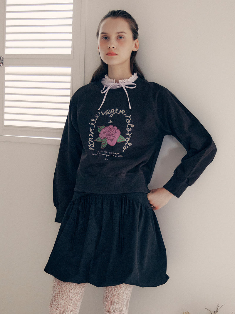 Rose Pigment Sweatshirt Black