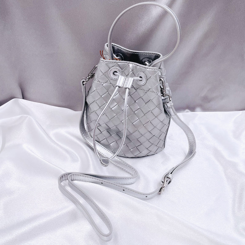 Woven Mini Bucket Bag