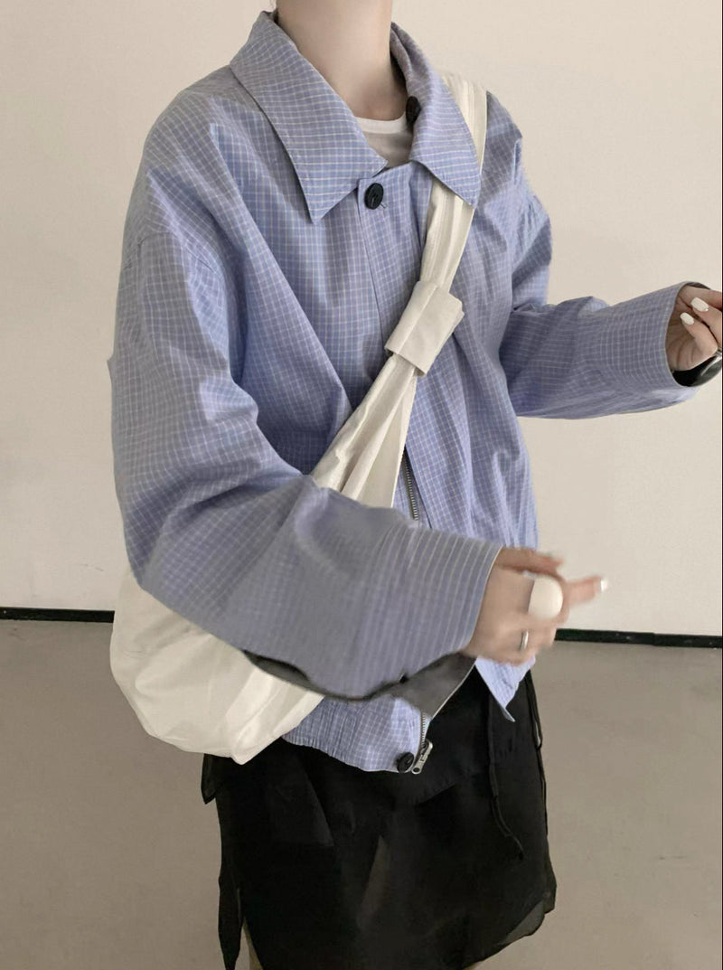 Reversible Zip Up with Collar Jacket