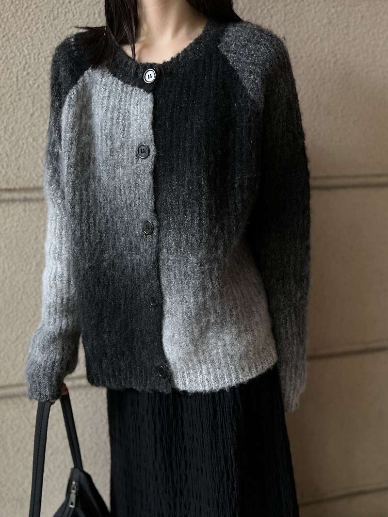 Gradient Grey Cardigan
