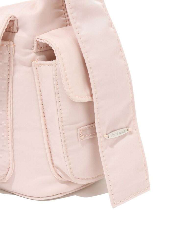 Clover Heart Two Pockets Shoulder Bag Pink