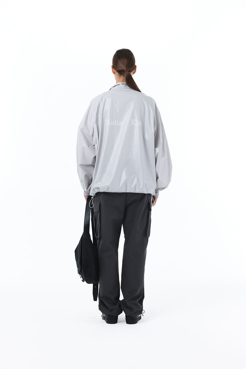 Matin Kim Logo Coating Jumper Grey