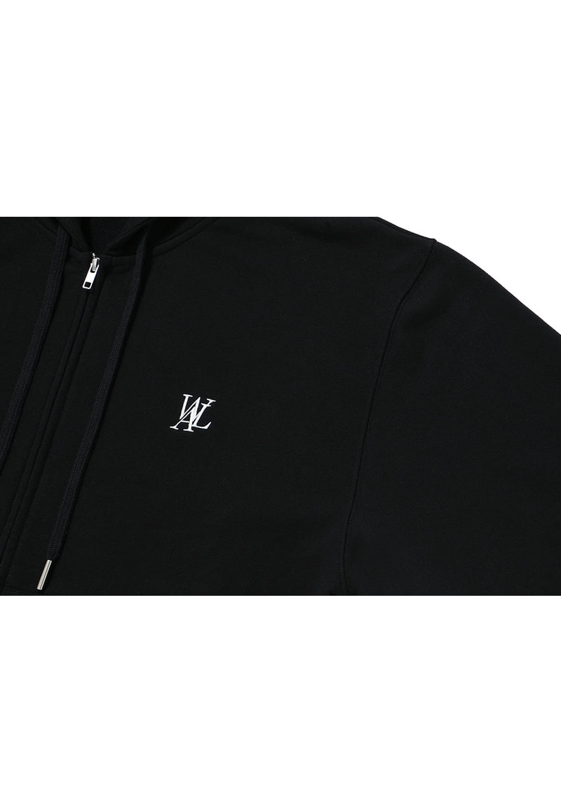 Signature Hood Zip-up Black