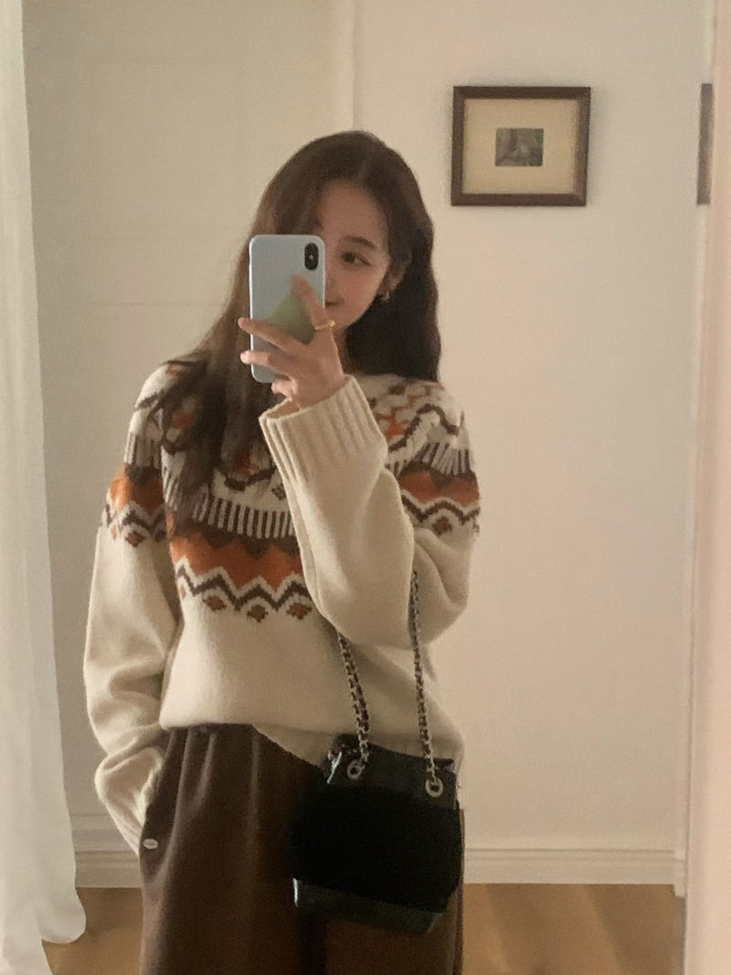 Contrasting Suede Leather Bucket Bag