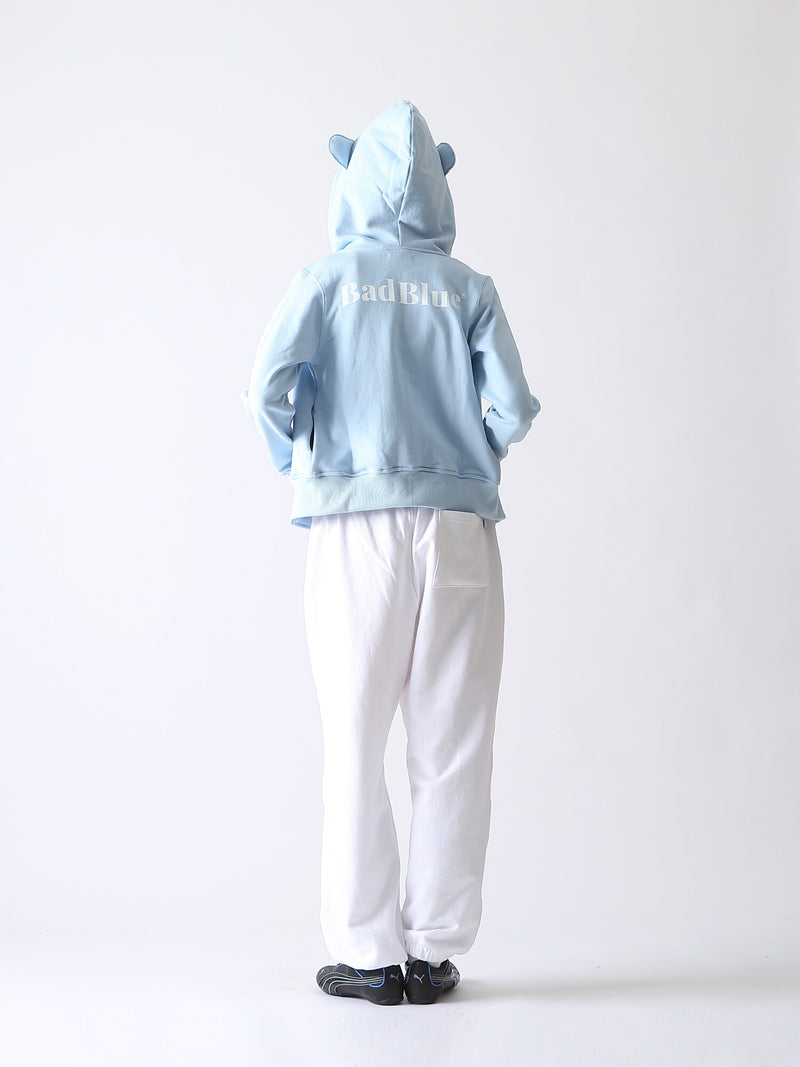 Bear Ear Zipup Crop Hoodie