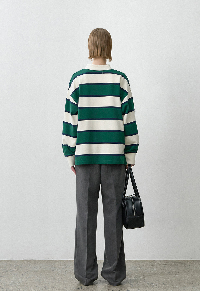 Essential Stripe Tee Green