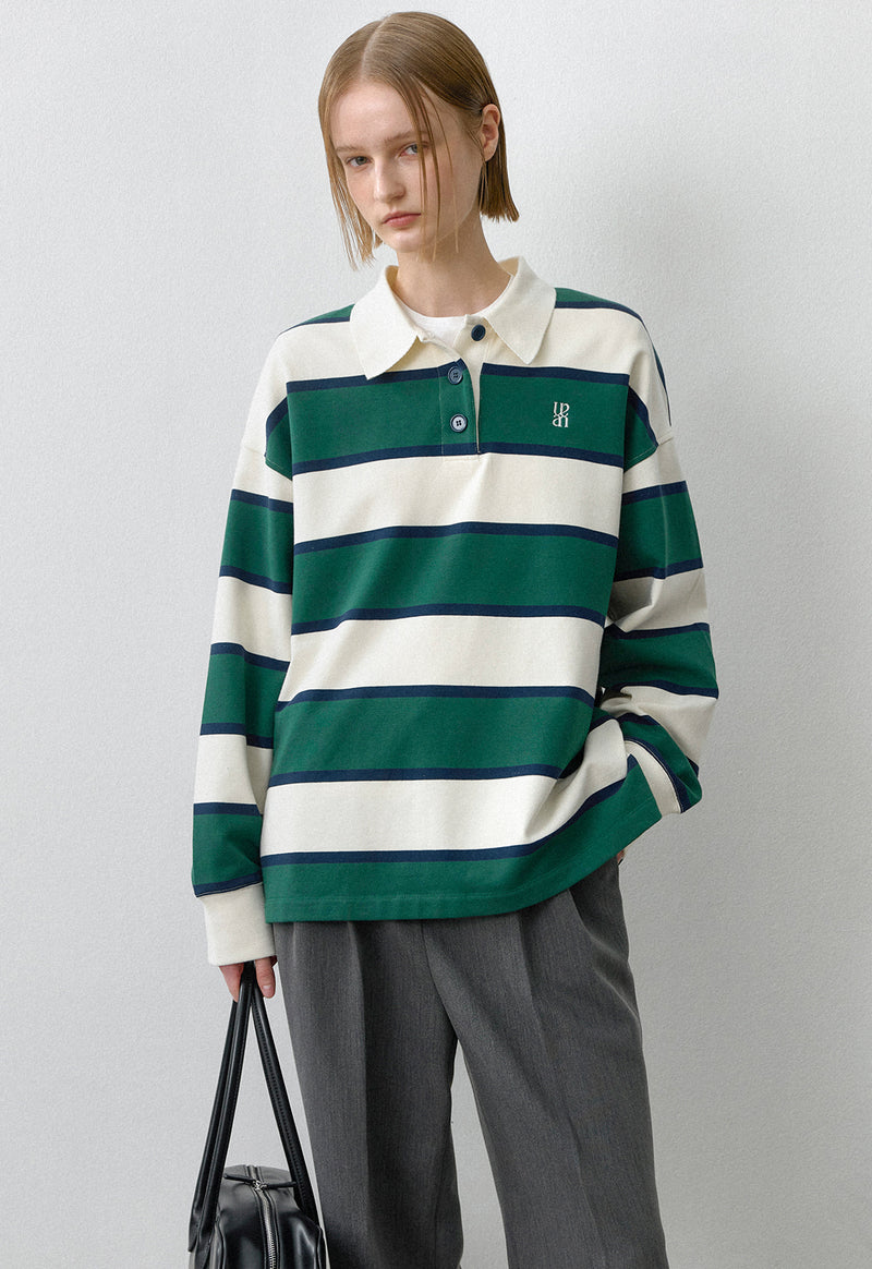 Essential Stripe Tee Green