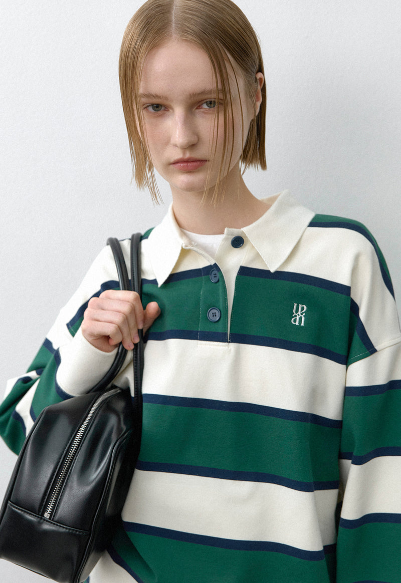 Essential Stripe Tee Green