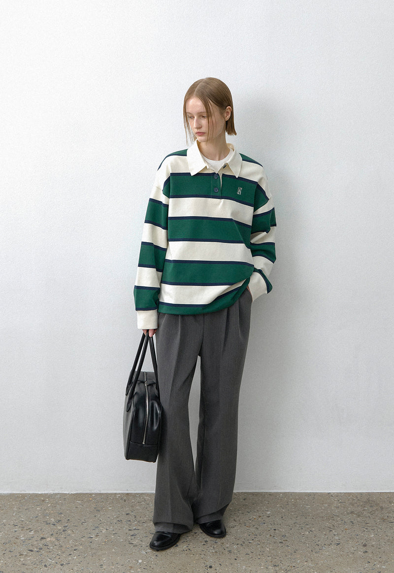 Essential Stripe Tee Green