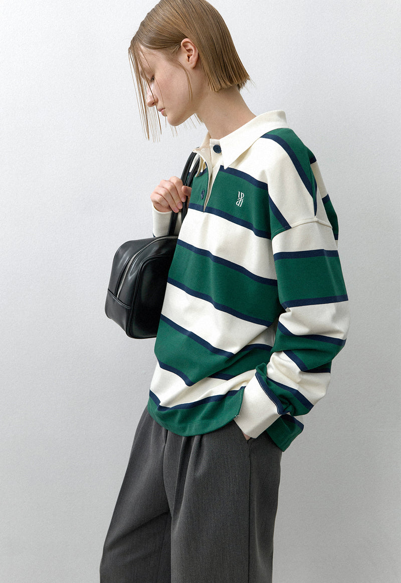 Essential Stripe Tee Green