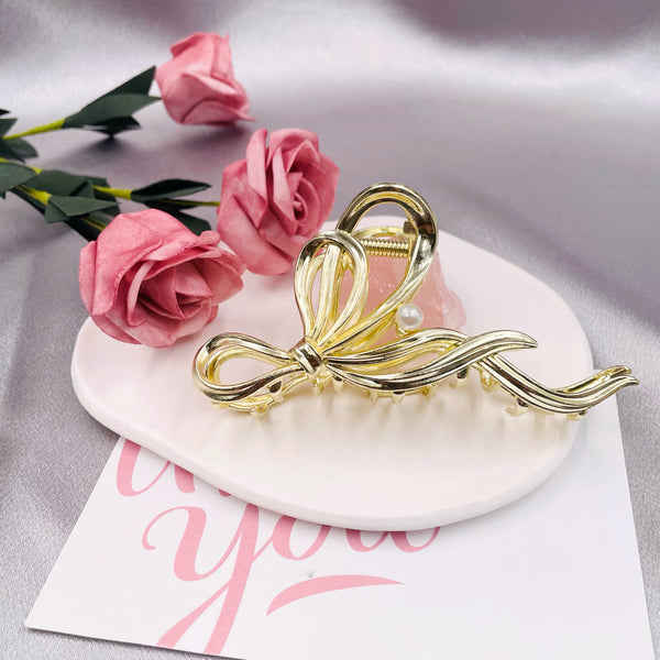 Asymmetrical Bow Metal Hair Clip
